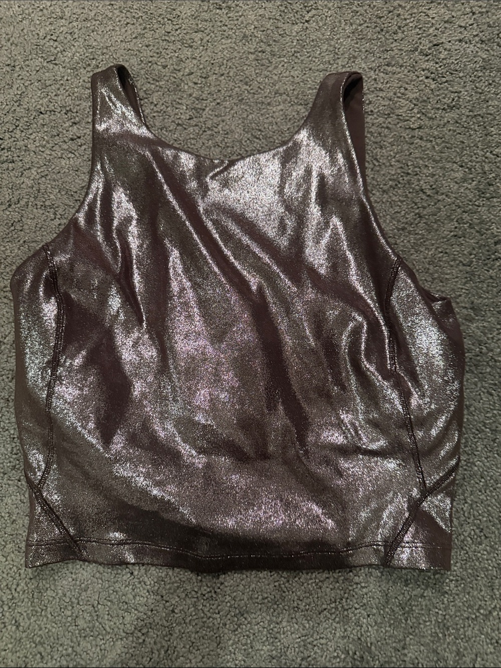 Metallic Sheen Cropped Tank Top - Purple LULULEMON